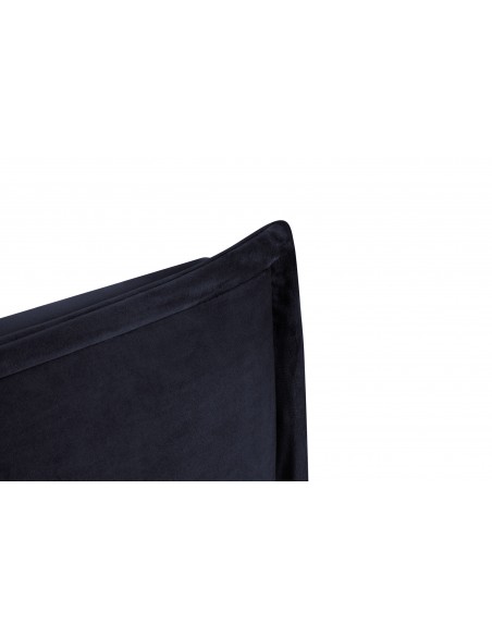 Tête De Lit En Velours, Couleur Bleu Foncé, Monica, Marque Milo Casa