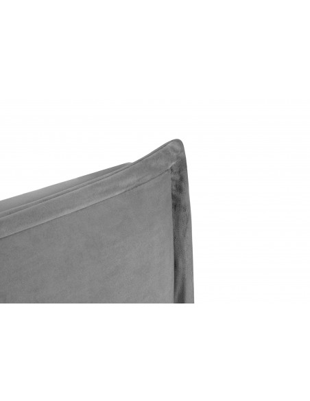 Tête De Lit En Velours, Couleur Gris Clair, Monica, Marque Milo Casa Tête De Lit En Velours, Couleur Gris Clair, Monica, Marque Milo Casa