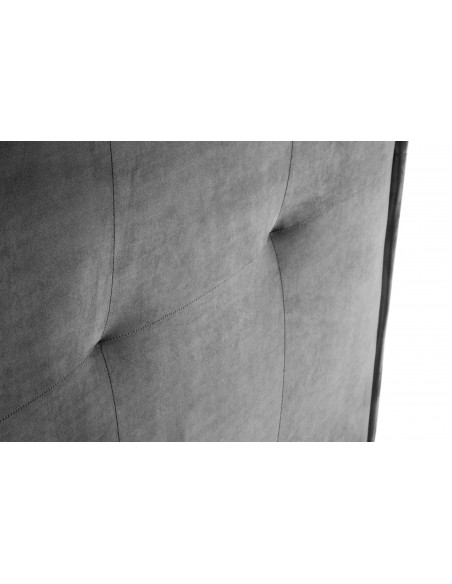 Tête De Lit En Velours, Couleur Gris Clair, Monica, Marque Milo Casa