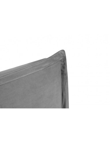 Tête De Lit En Velours, Couleur Gris Clair, Monica, Marque Milo Casa