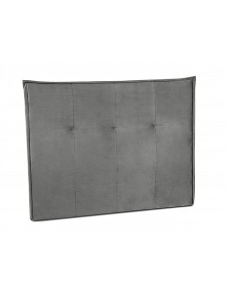 Tête De Lit En Velours, Couleur Gris Clair, Monica, Marque Milo Casa