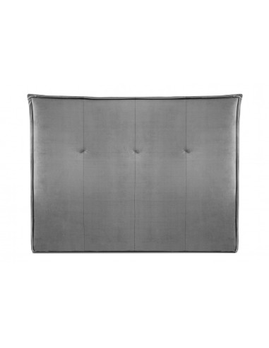 Tête De Lit En Velours, Couleur Gris Clair, Monica, Marque Milo Casa