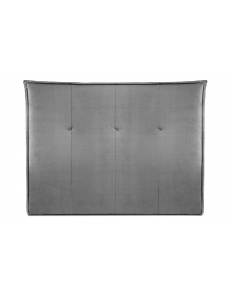 Tête De Lit En Velours, Couleur Gris Clair, Monica, Marque Milo Casa