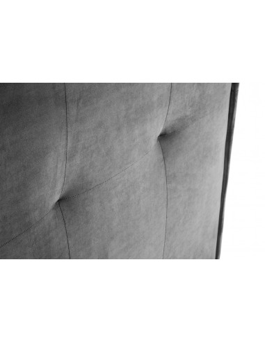 Tête De Lit En Velours, Couleur Gris Clair, Monica, Marque Milo Casa