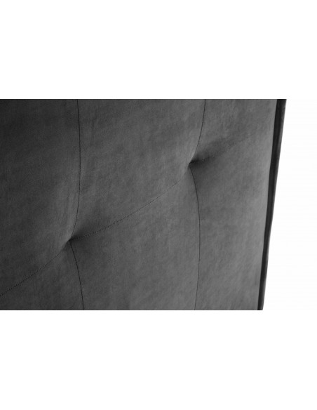 Tête De Lit En Velours, Couleur Gris Foncé, Monica, Marque Milo Casa Tête De Lit En Velours, Couleur Gris Foncé, Monica, Marque Milo Casa