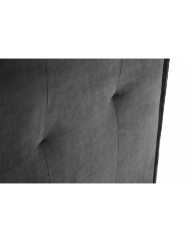 Tête De Lit En Velours, Couleur Gris Foncé, Monica, Marque Milo Casa Tête De Lit En Velours, Couleur Gris Foncé, Monica, Marque Milo Casa