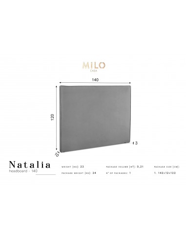 Tête De Lit En Velours, Couleur Gris Clair, Natalia, Marque Milo Casa Tête De Lit En Velours, Couleur Gris Clair, Natalia, Marque Milo Casa