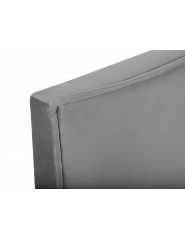 Tête De Lit En Velours, Couleur Gris Clair, Natalia, Marque Milo Casa Tête De Lit En Velours, Couleur Gris Clair, Natalia, Marque Milo Casa