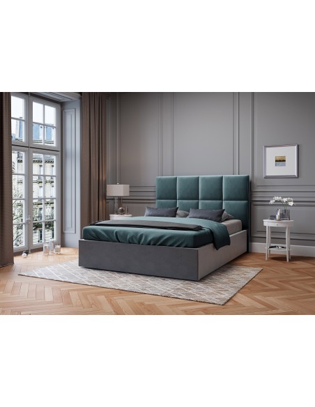 Tête De Lit En Velours, Couleur Pétrole, Begonia, Marque Mazzini Sofas