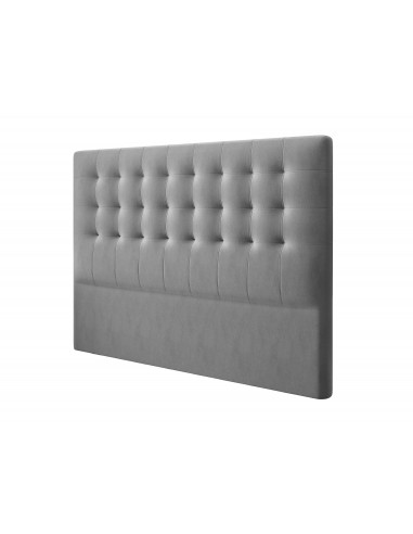 Tête De Lit En Velours, Couleur Gris Clair, Athena, Marque Windsor & Co