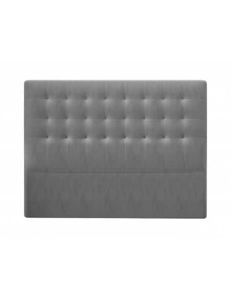 Tête De Lit En Velours, Couleur Gris Clair, Athena, Marque Windsor & Co