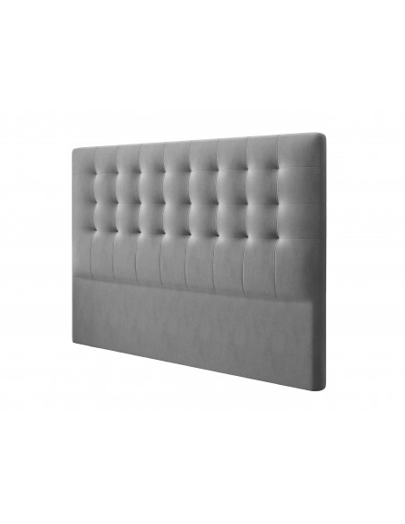 Tête De Lit En Velours, Couleur Gris Clair, Athena, Marque Windsor & Co