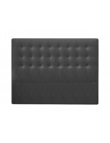 Tête De Lit En Velours, Couleur Gris Foncé, Athena, Marque Windsor & Co Tête De Lit En Velours, Couleur Gris Foncé, Athena, Marque Windsor & Co