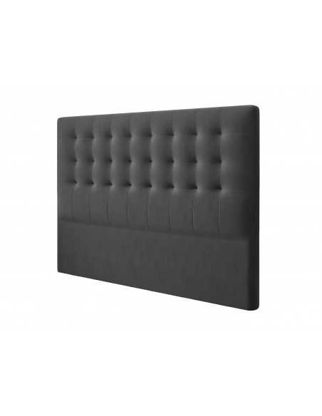 Tête De Lit En Velours, Couleur Gris Foncé, Athena, Marque Windsor & Co