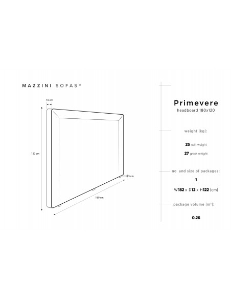 Tête De Lit En Velours, Couleur Lavande, Primevere, Marque Mazzini Sofas