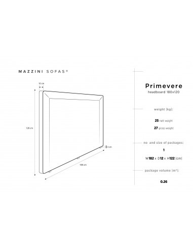 Tête De Lit En Velours, Couleur Pétrole, Primevere, Marque Mazzini Sofas