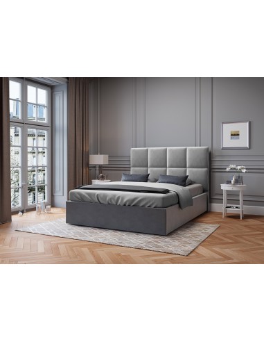 Tête De Lit En Velours, Couleur Gris Clair, Begonia, Marque Mazzini Sofas