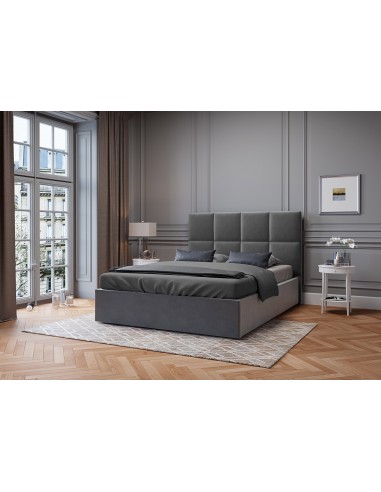 Tête De Lit En Velours, Couleur Gris Foncé, Begonia, Marque Mazzini Sofas