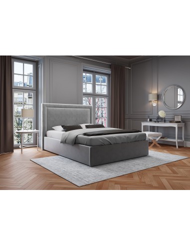 Tête De Lit En Velours, Couleur Gris Clair, Primevere, Marque Mazzini Sofas