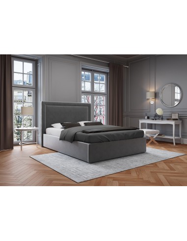 Tête De Lit En Velours, Couleur Gris Foncé, Primevere, Marque Mazzini Sofas