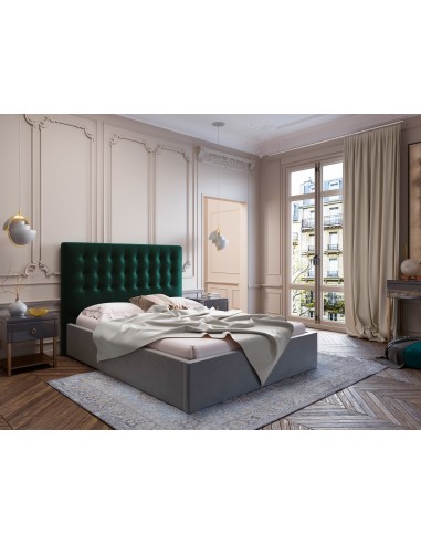 Tête De Lit En Velours, Couleur Vert Bouteille, Athena, Marque Windsor & Co